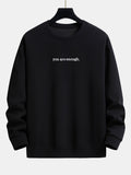 Slogan Print Relax Fit Sweatshirt