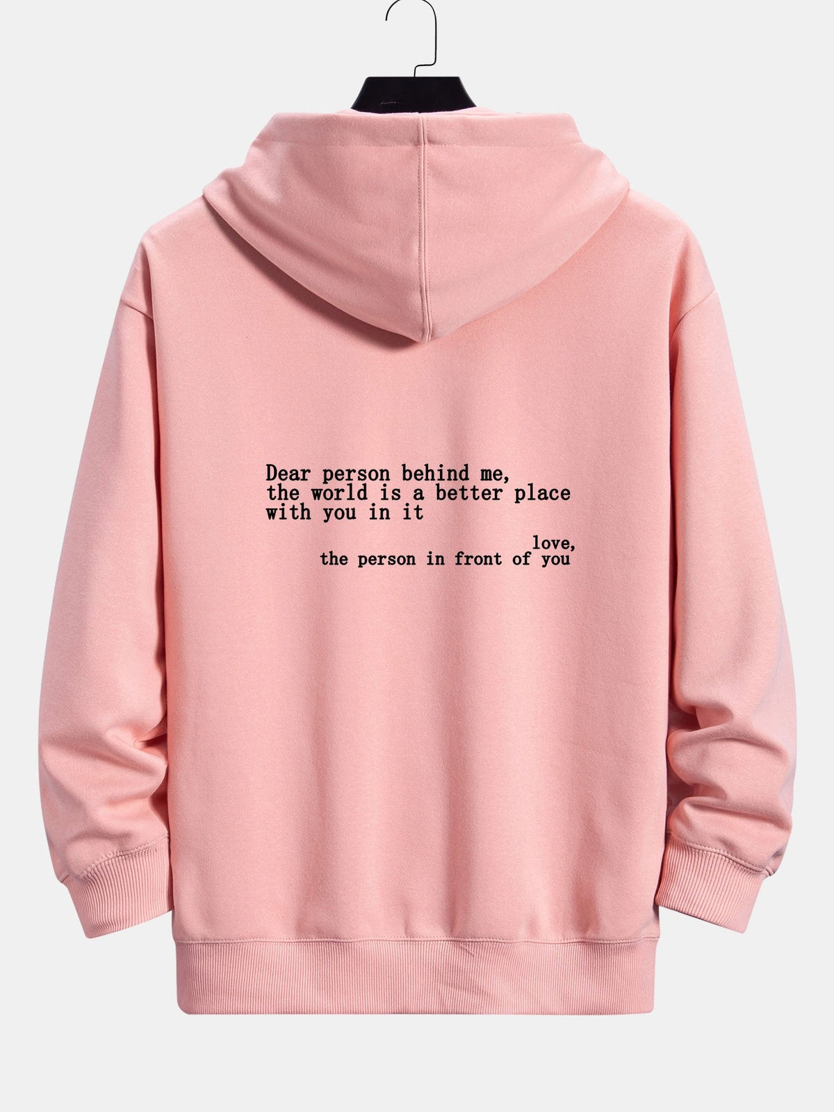Slogan Print Relax Fit Hoodie