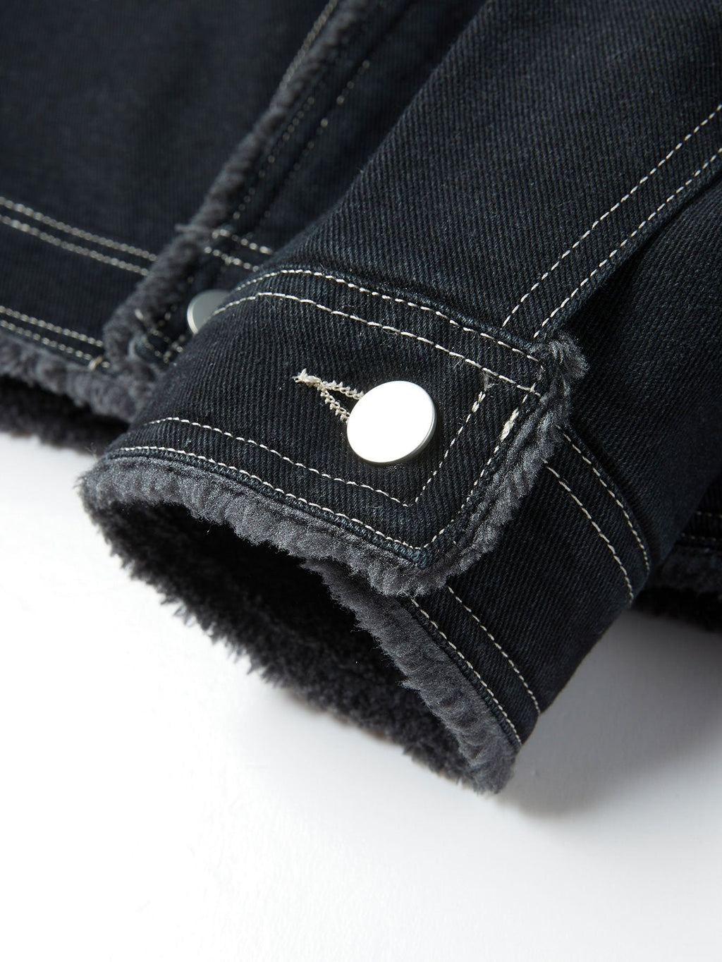 Denim Borg Lined Utility Jacket