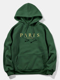 Kapuzenpullover mit Paris-Slogan-Print