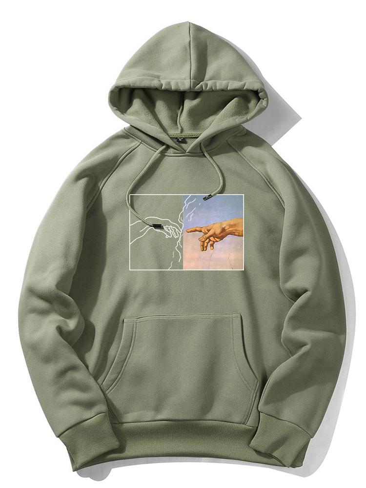 Create Adam Print Hoodie