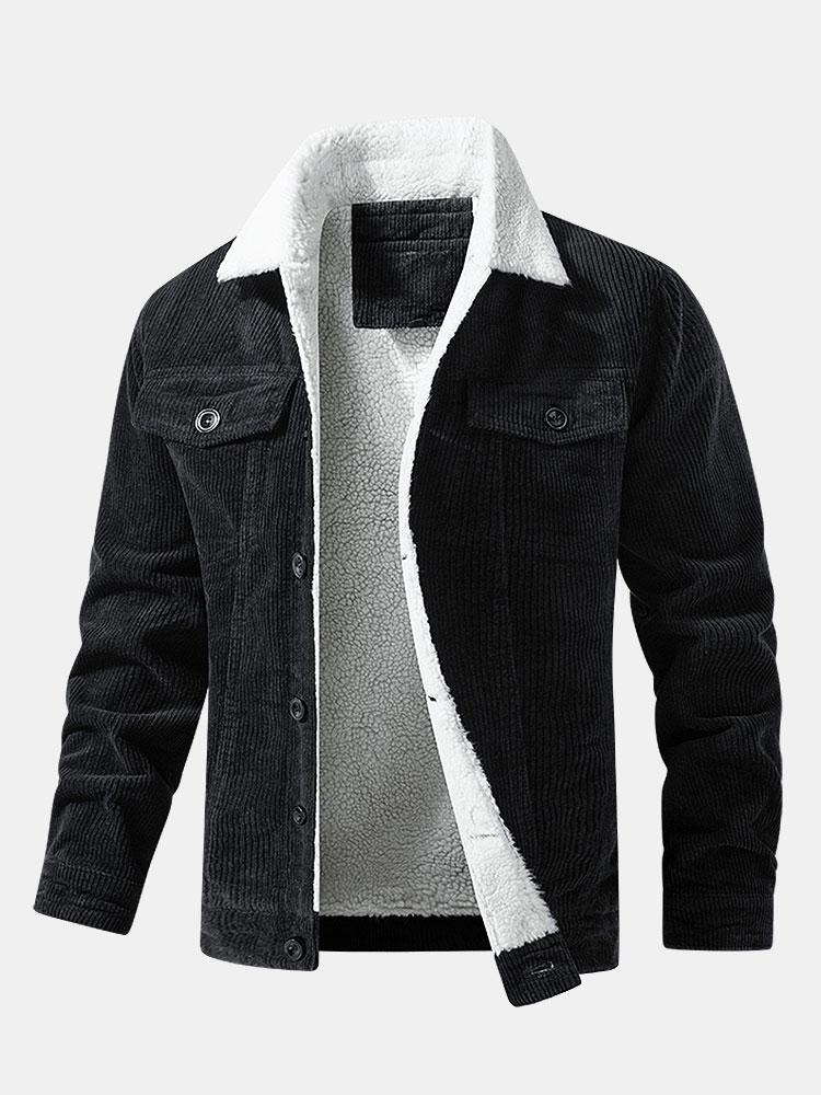 Teddy Lined Cotton Corduroy Jacket