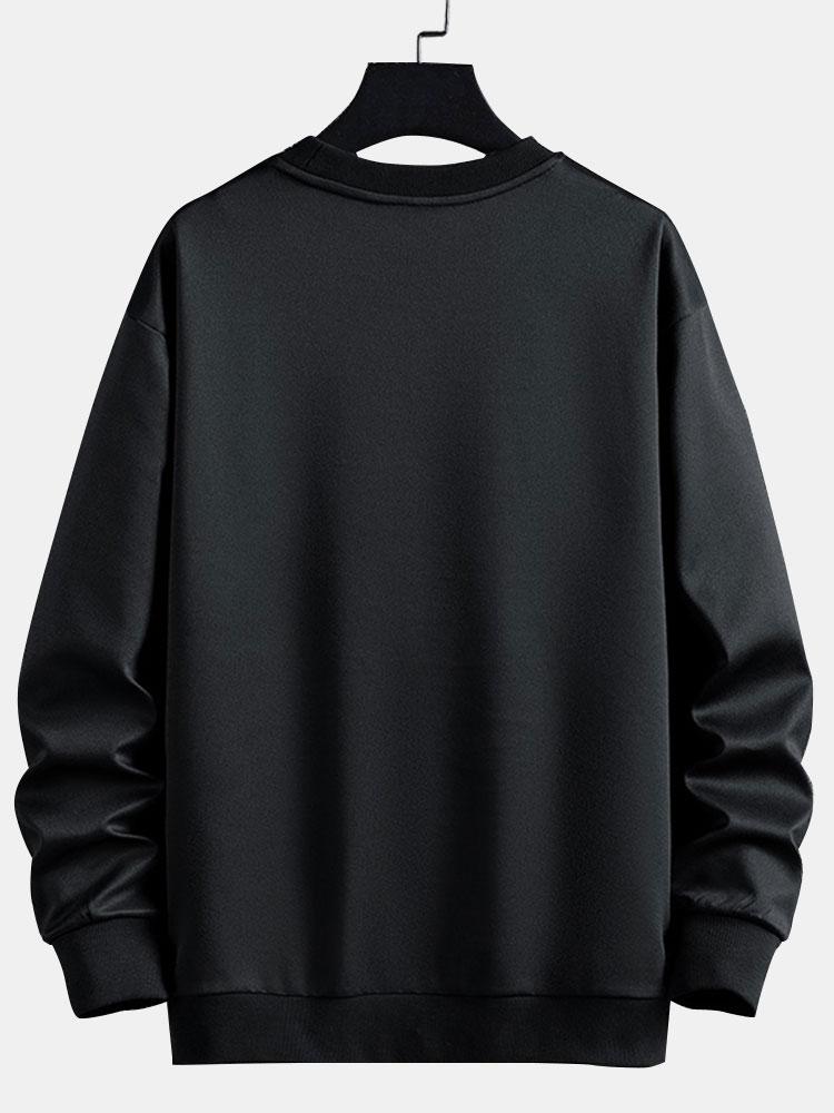 Color Block Crew Neck Sweatshirt