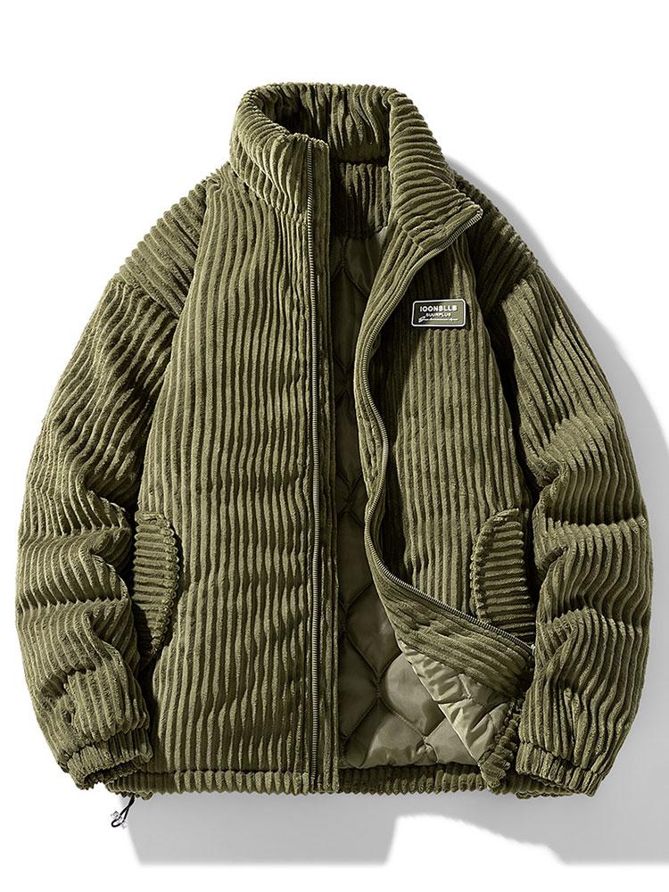 Quilted Lined Corduroy Coat