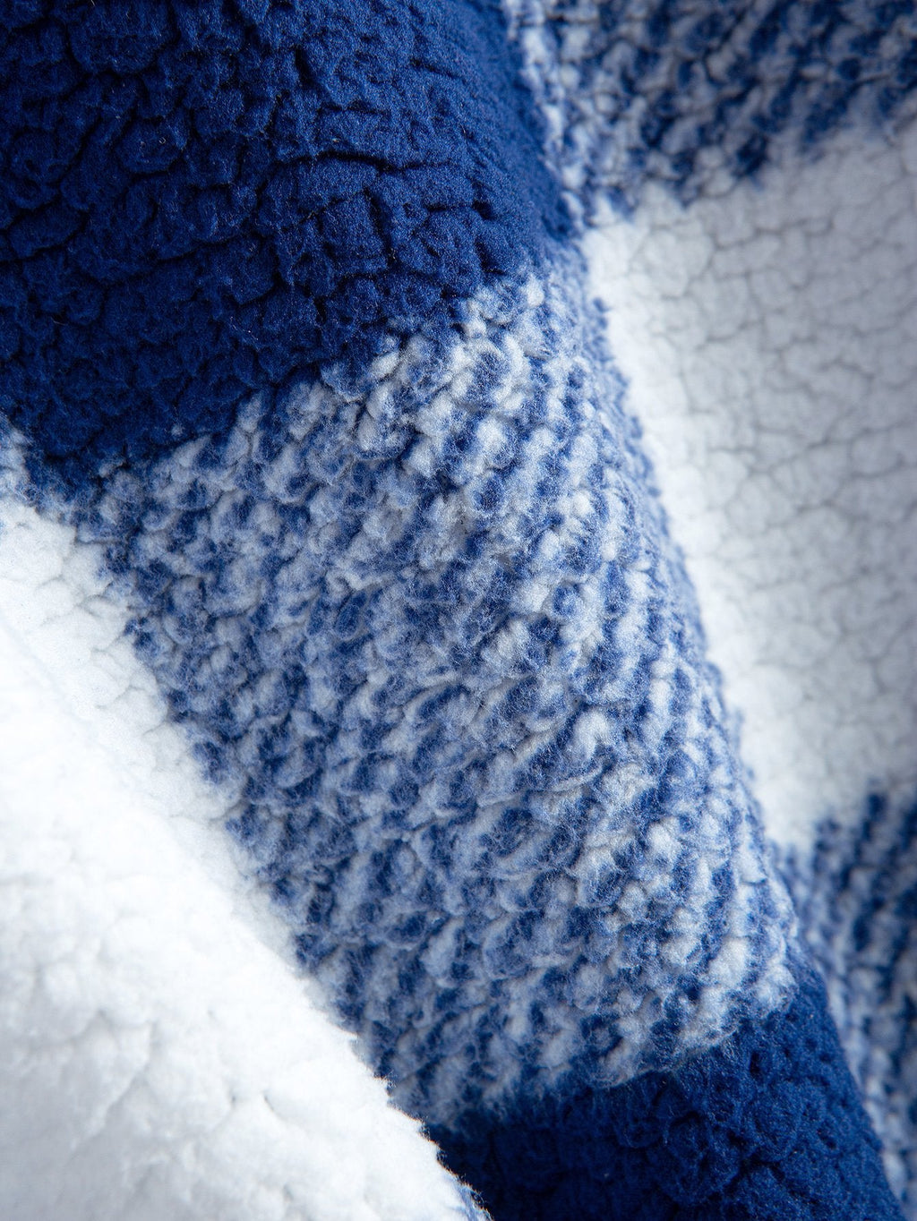 Teddy-Kapuzenpullover mit Karomuster