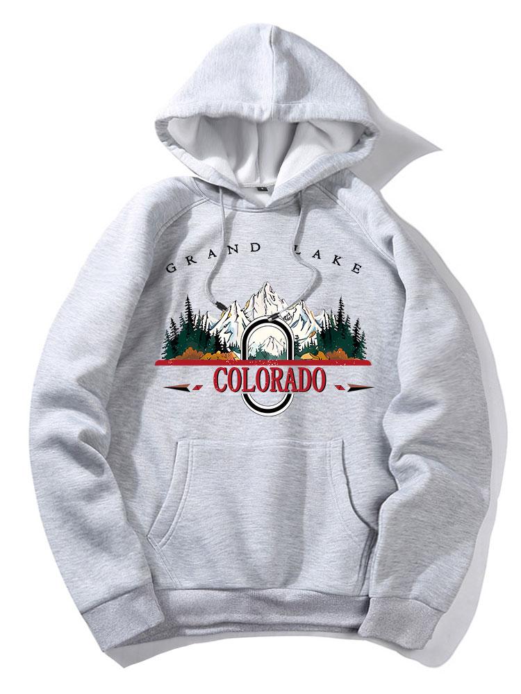 Colorado Mountain Print Hoodie