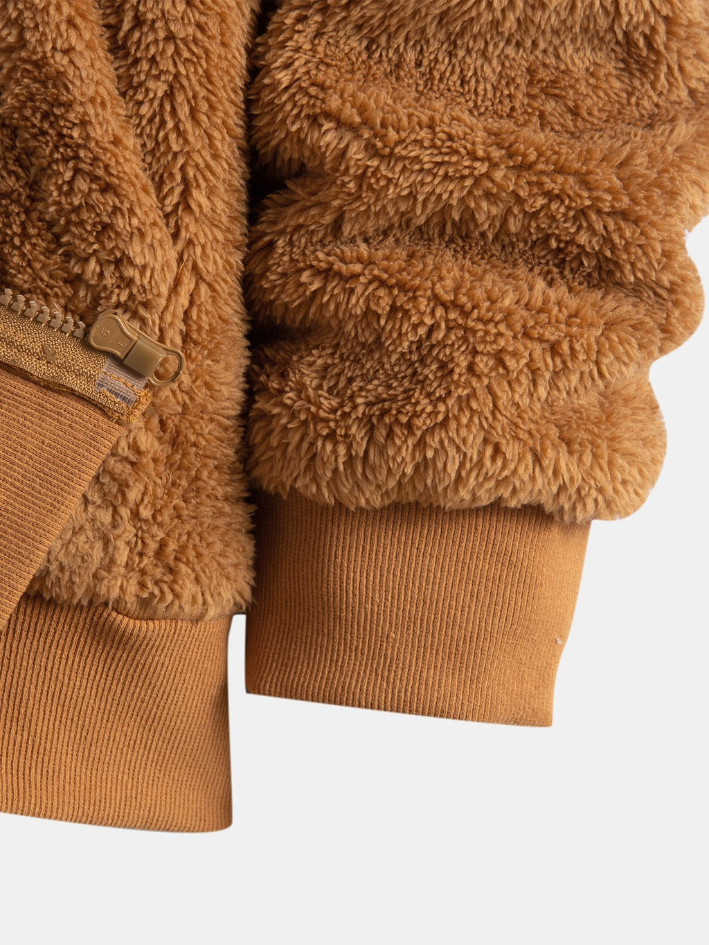 Basic Teddy-Kapuzenjacke mit Reißverschluss