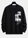 New York Scenic Views Print Relax Fit Sweatshirt
