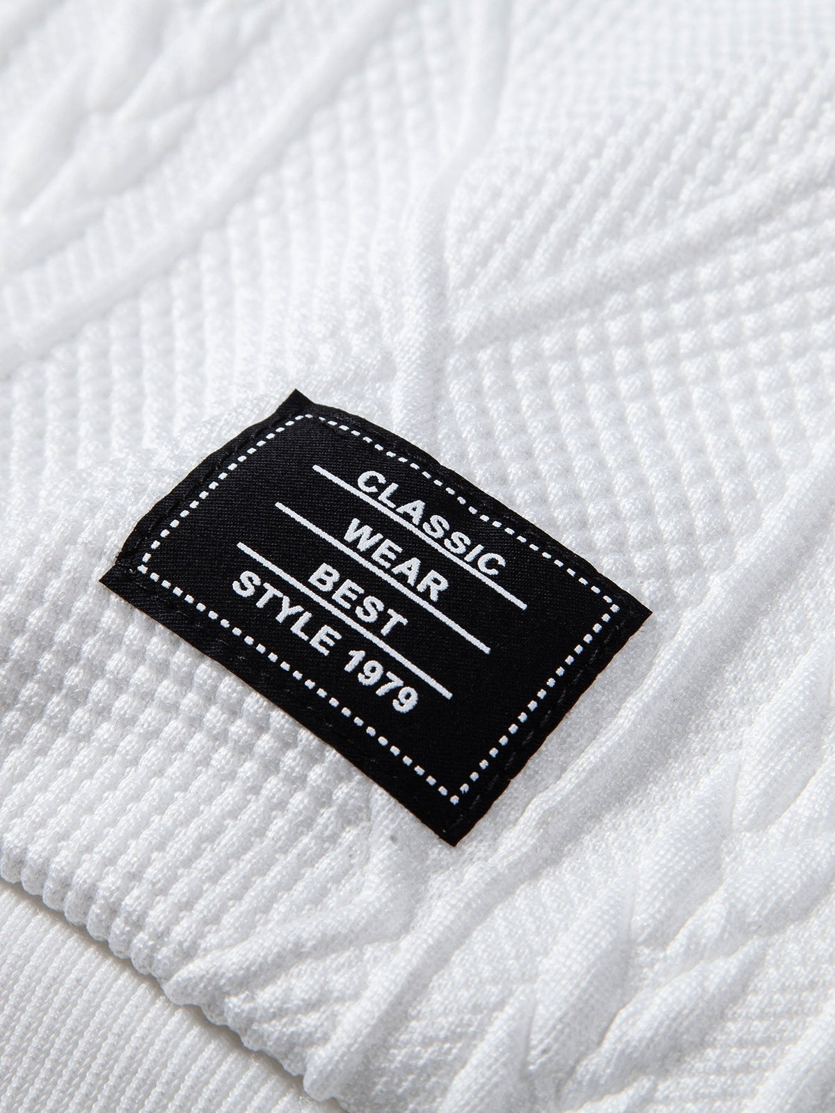 Relax Fit Geometric Jacquard Hoodie