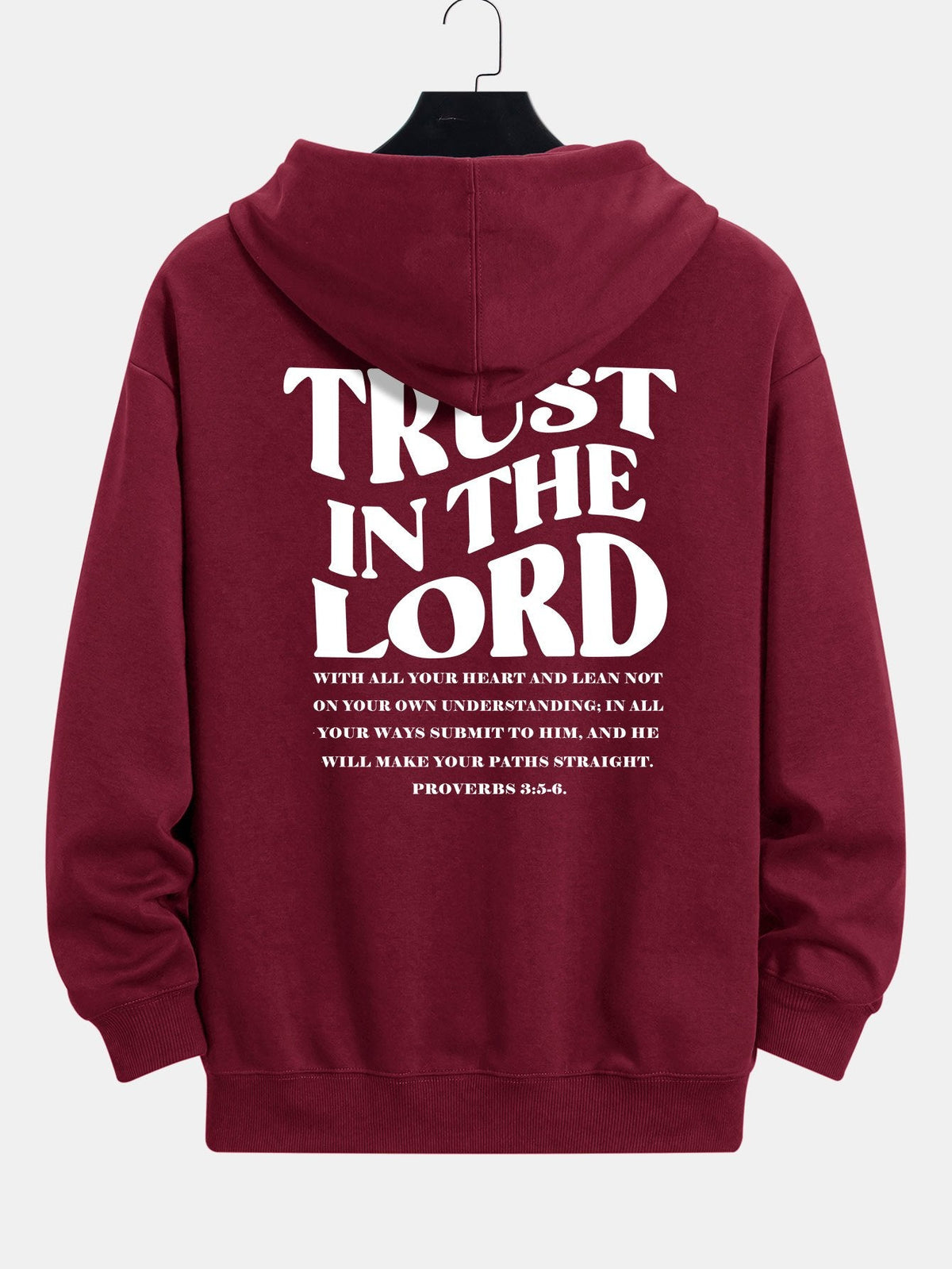 Trust In The Lord Print Relax Fit Hoodie