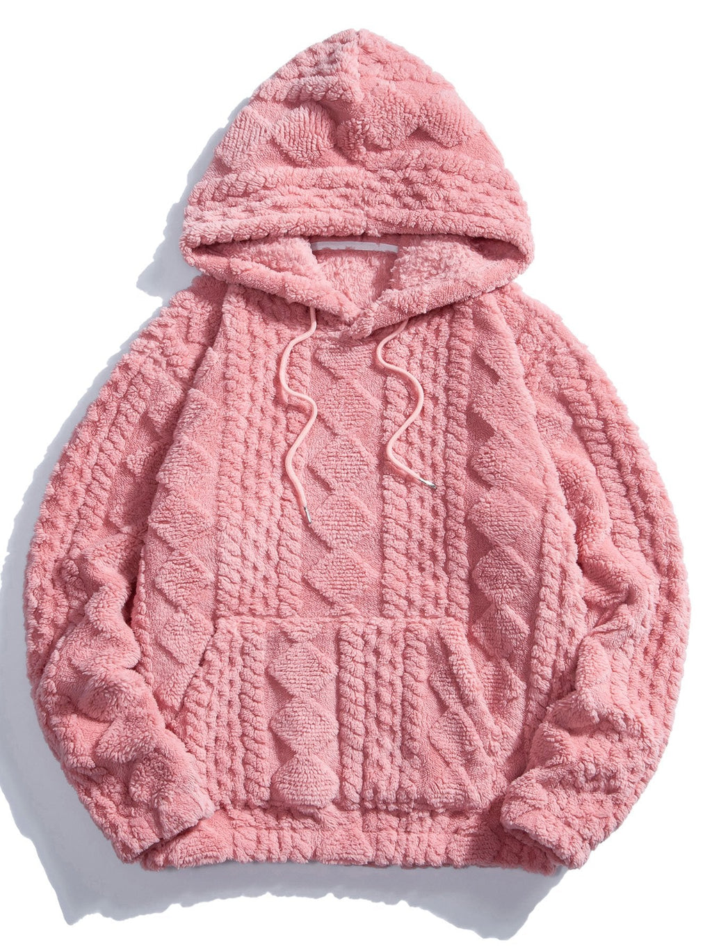 3 Pieces Geometry Jacquard Teddy Hoodies