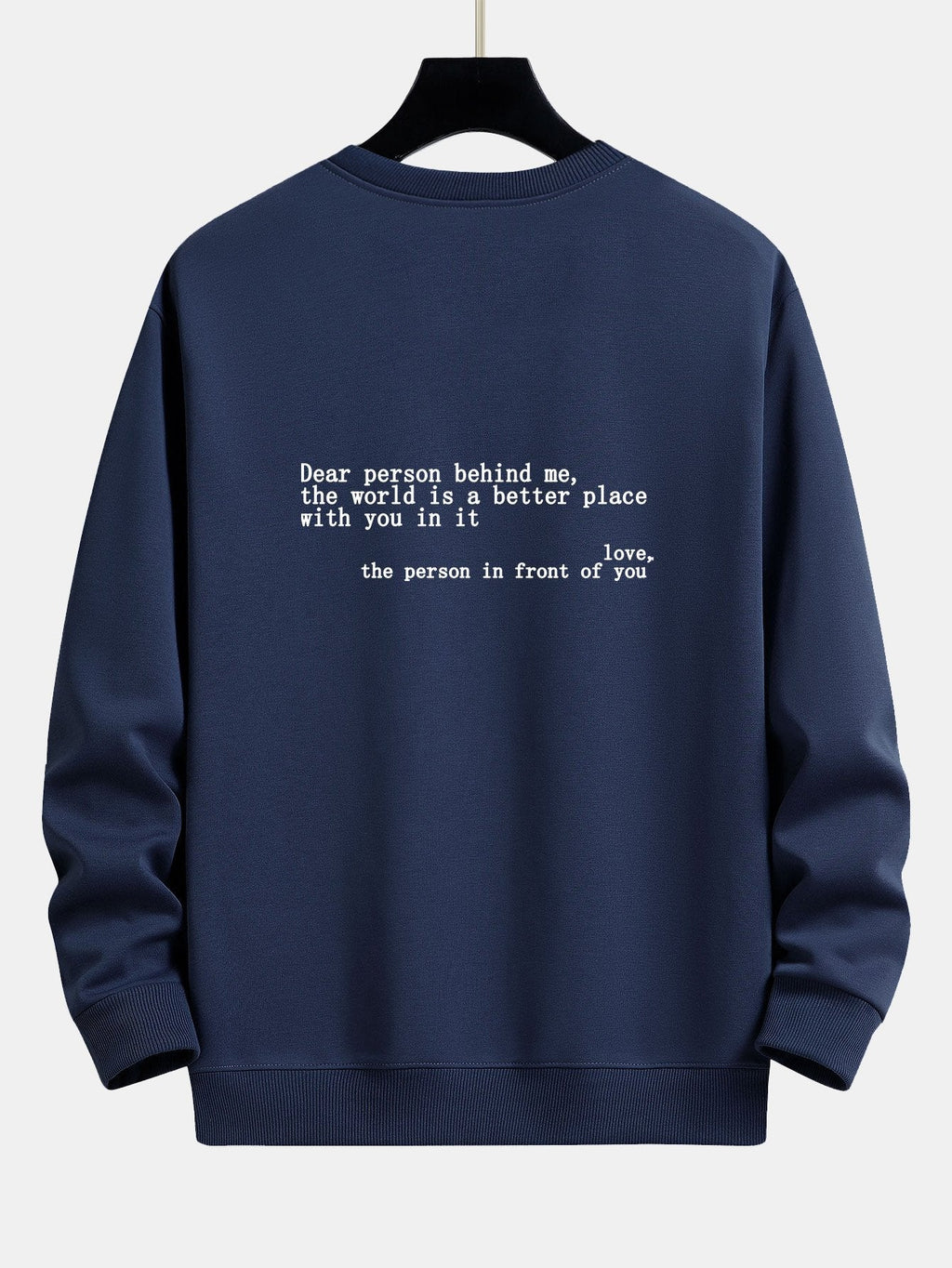 Slogan Print Relax Fit Sweatshirt