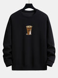 Coffee Print Relax Fit Sweatshirt