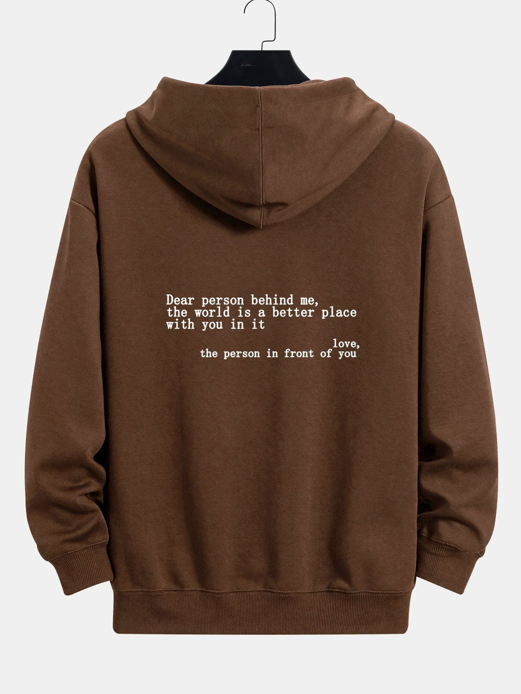 Slogan Print Relax Fit Hoodie