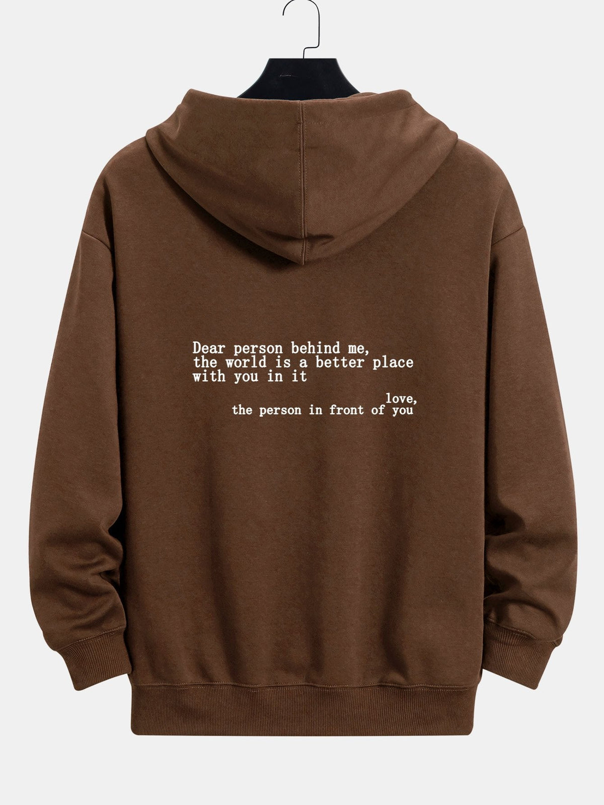 Slogan Print Relax Fit Hoodie