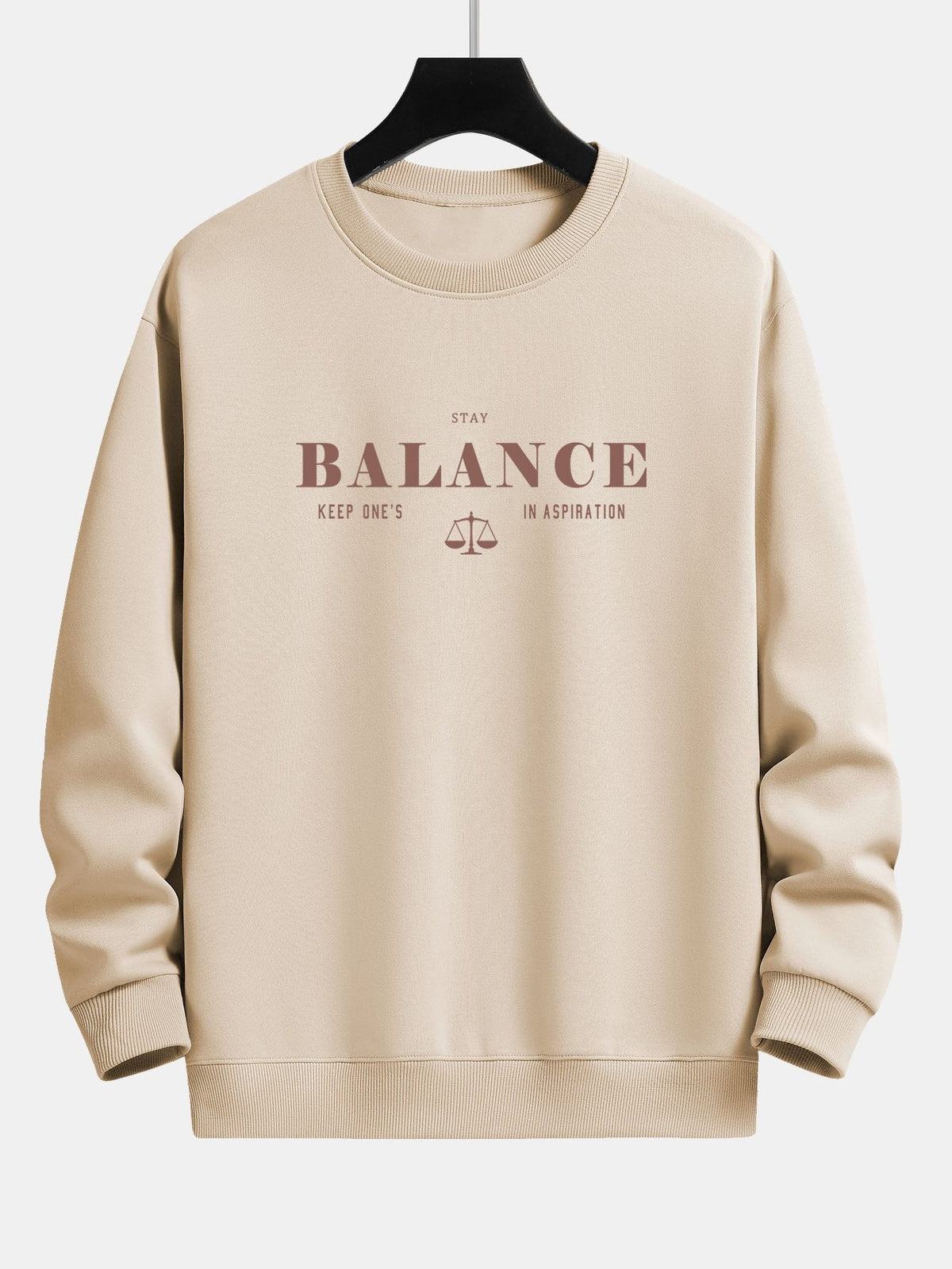 Balance Slogan Print Relax Fit Sweatshirt