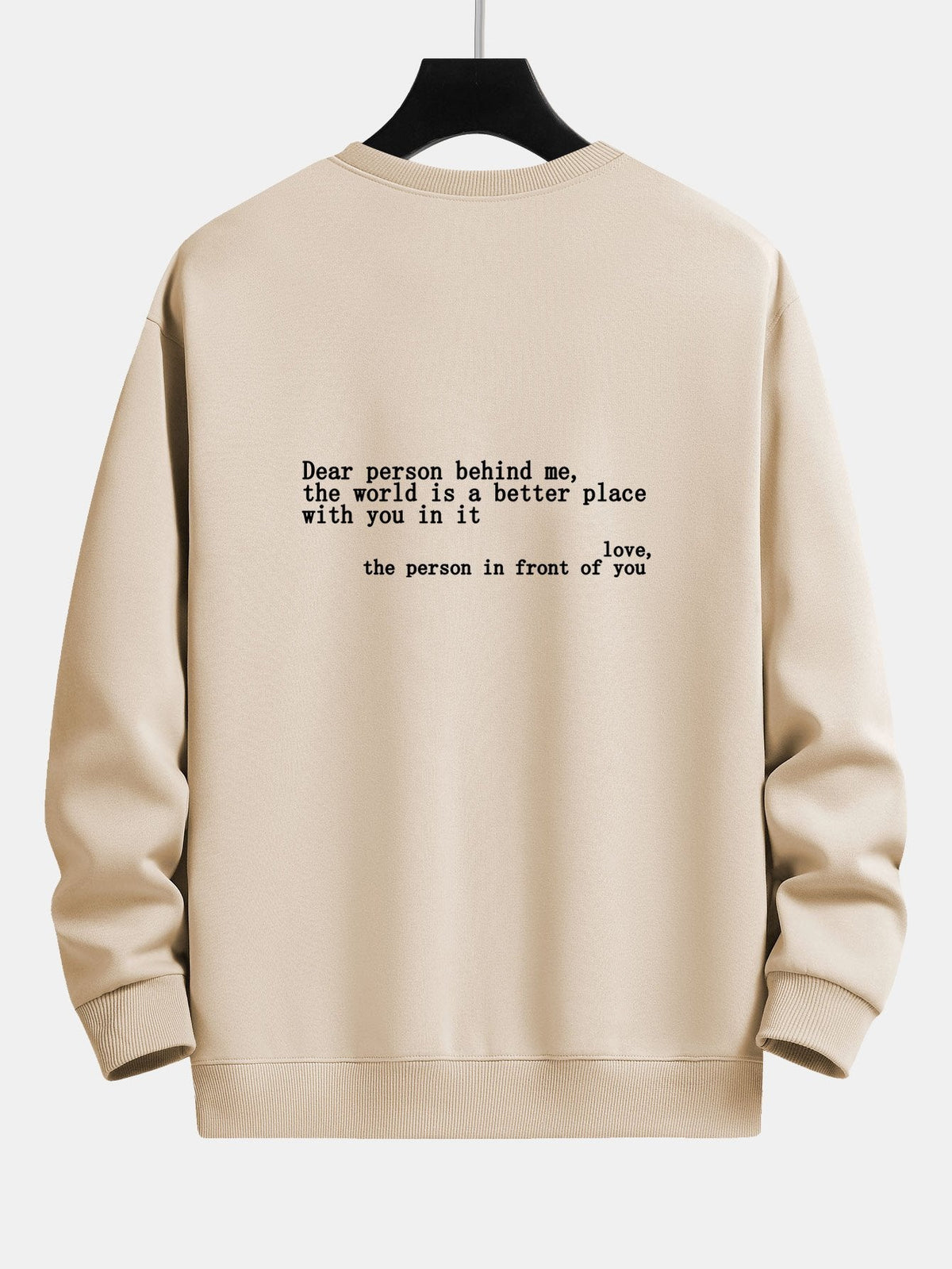 Slogan Print Relax Fit Sweatshirt