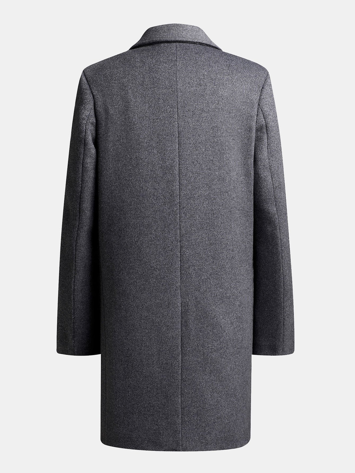 Long Line Wool Blended Overcoat