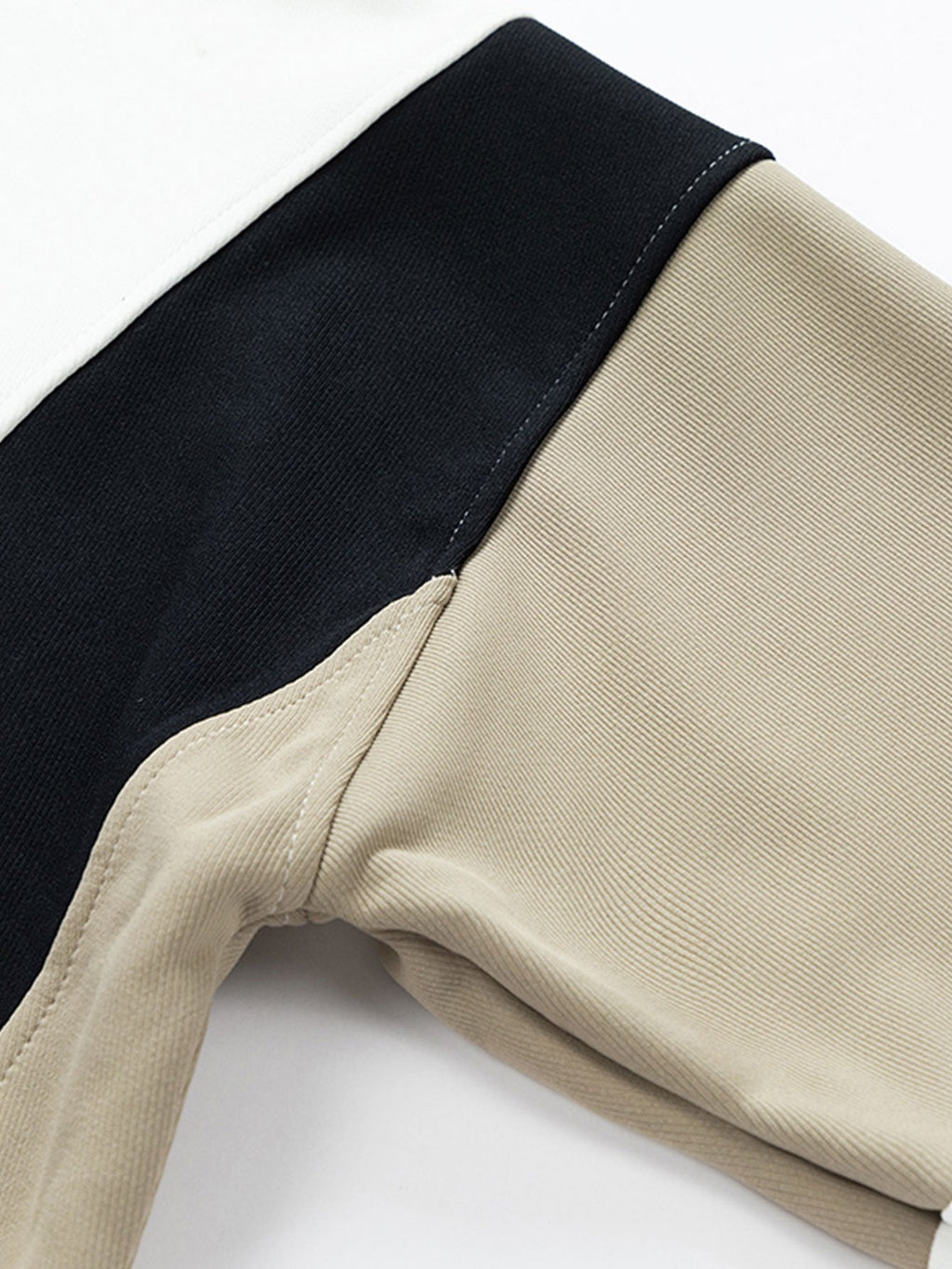 Relax Fit Color Block Polo Sweatshirt