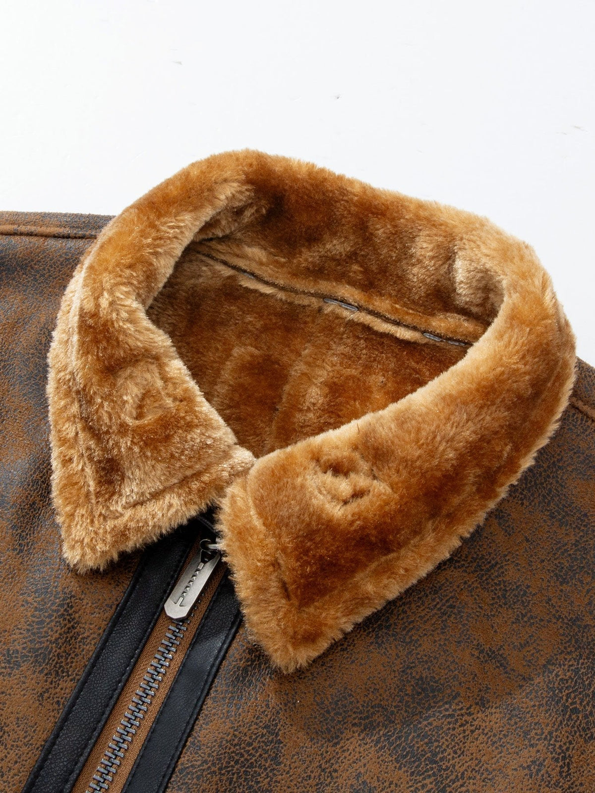 Faux Fur Lined Suede Jacket