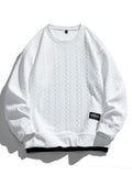 Relax Fit Wheat Jacquard Sweatshirt