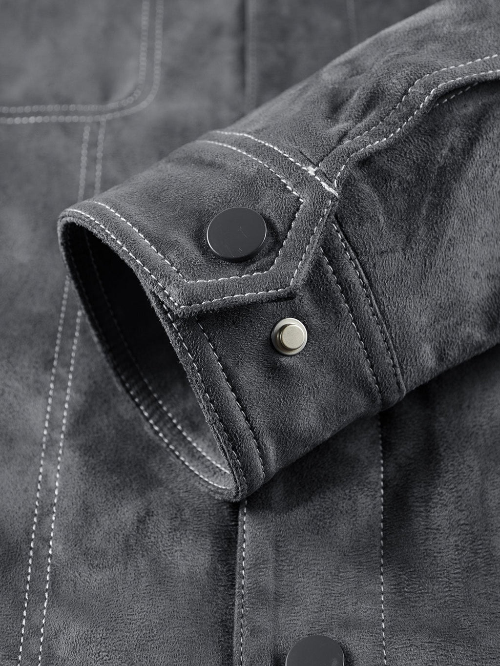 Faux Suede Utility Jacket