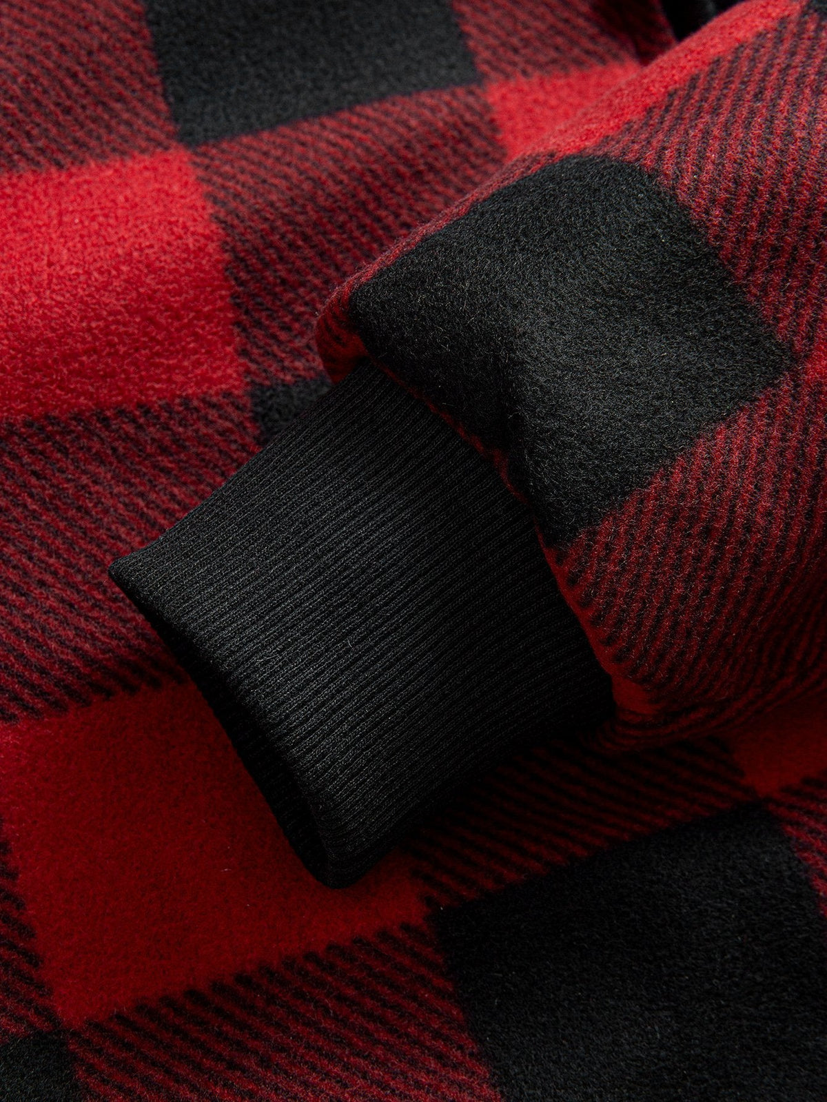 Teddy Fleece Lined Flannel Plaid Hoodie