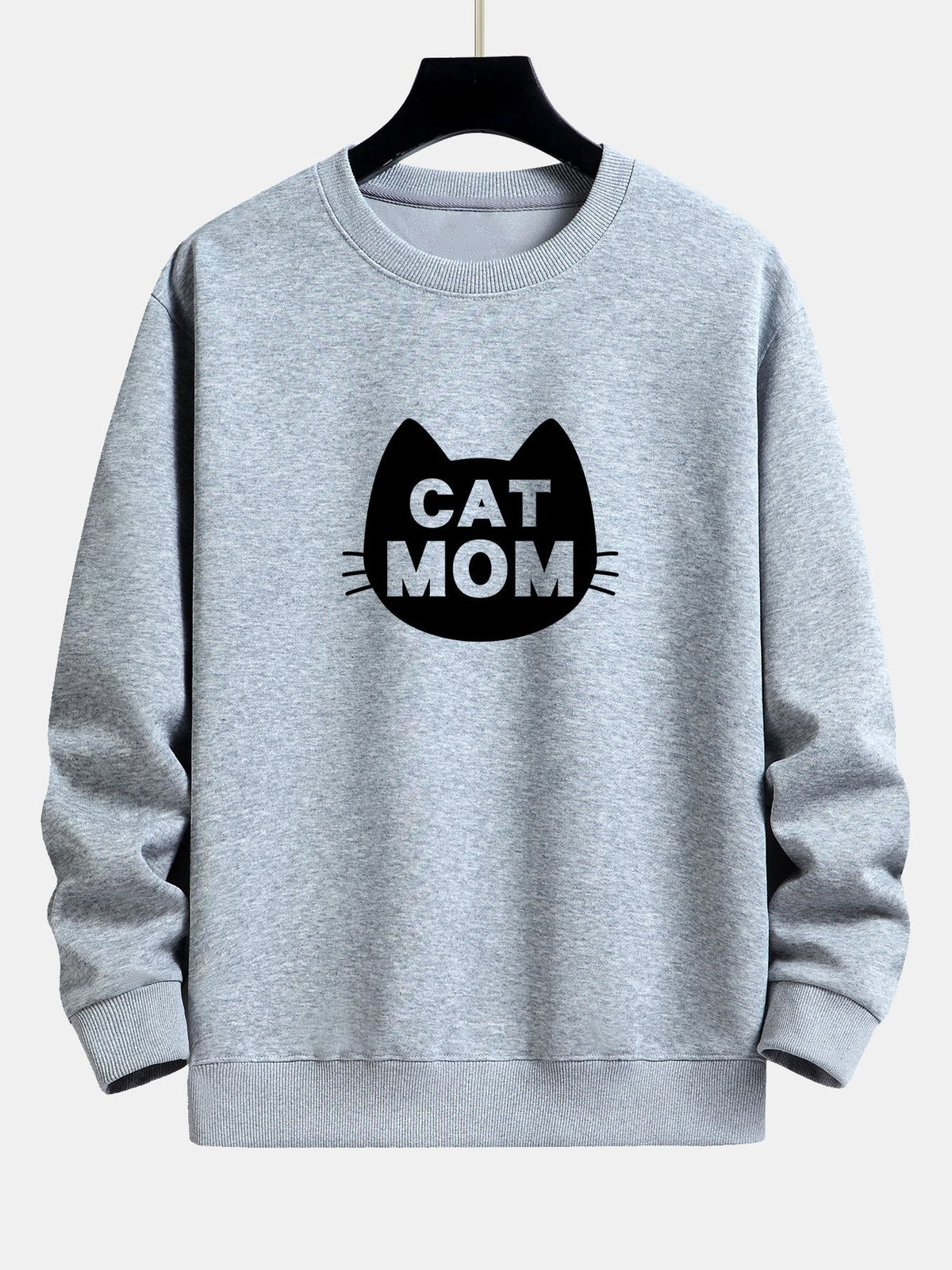 Cat Mom Print Relax Fit Sweatshirt