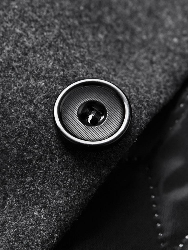 Funnel Neck Woolen Overcoat
