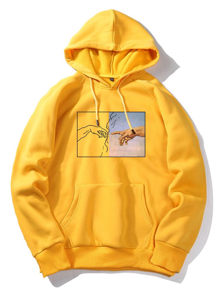 Create Adam Print Hoodie