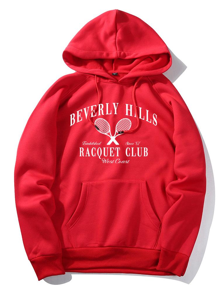 Billiver Hills Tennis-Print-Kapuzenpullover