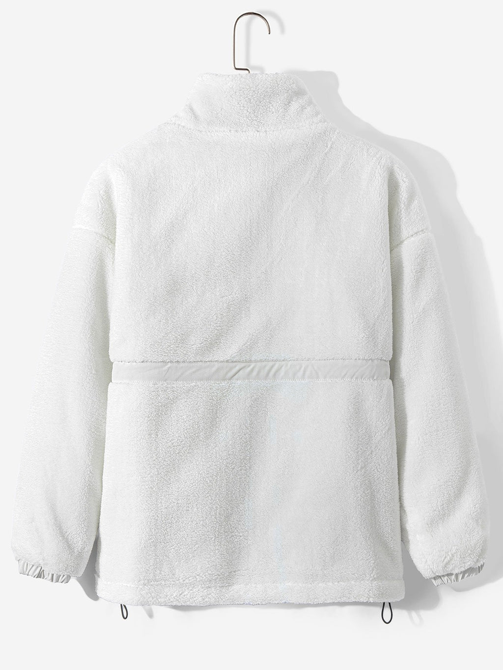 Quilted Lined Teddy Fleece Zip Up Coat