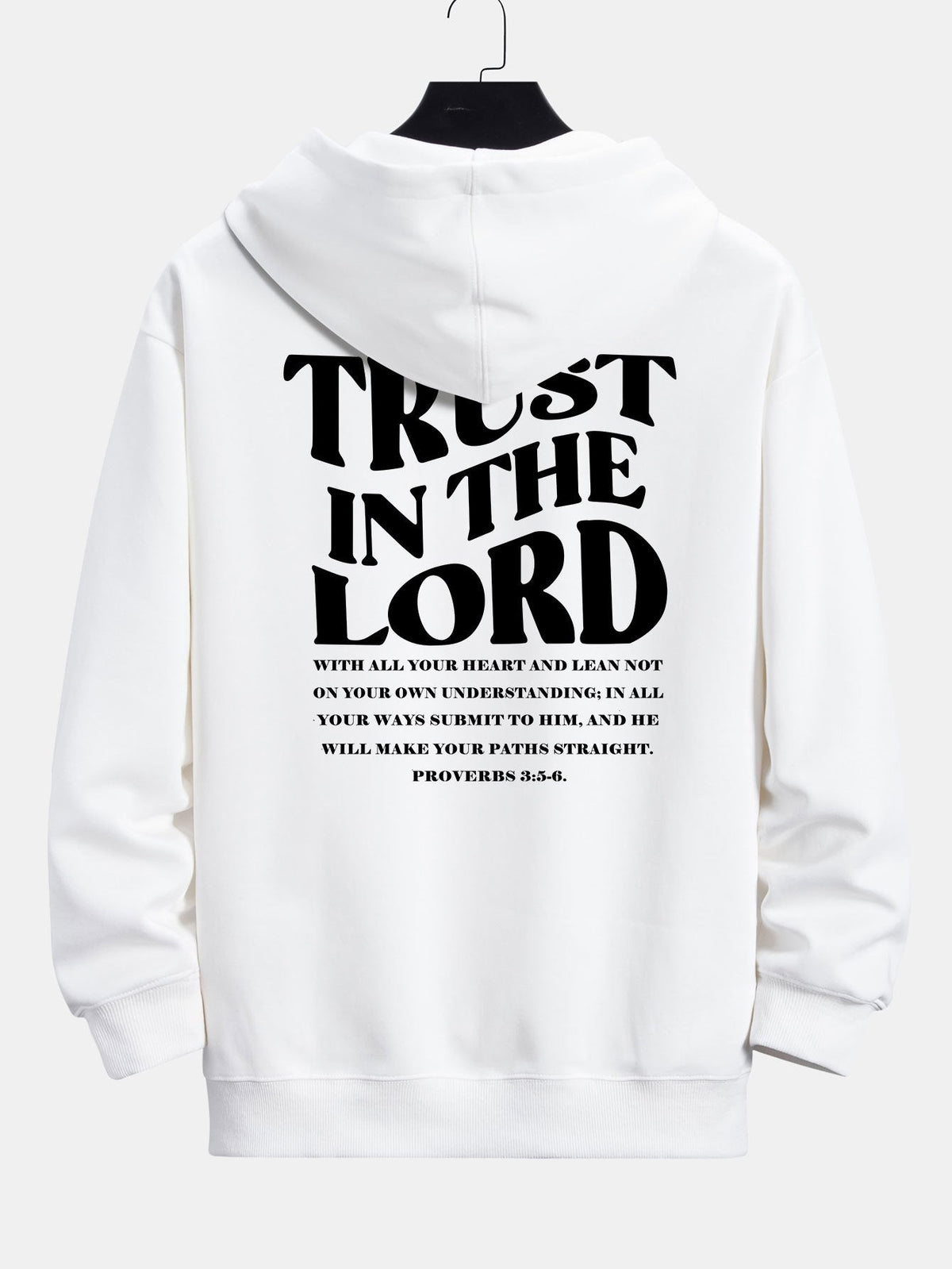 Trust In The Lord Print Relax Fit Hoodie