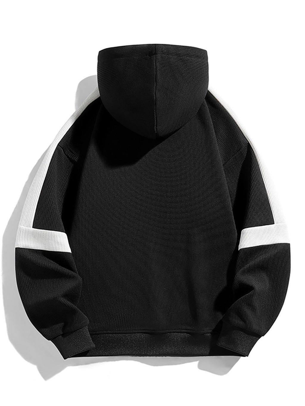 Color-Block-Waffelstrick-Kapuzenpullover