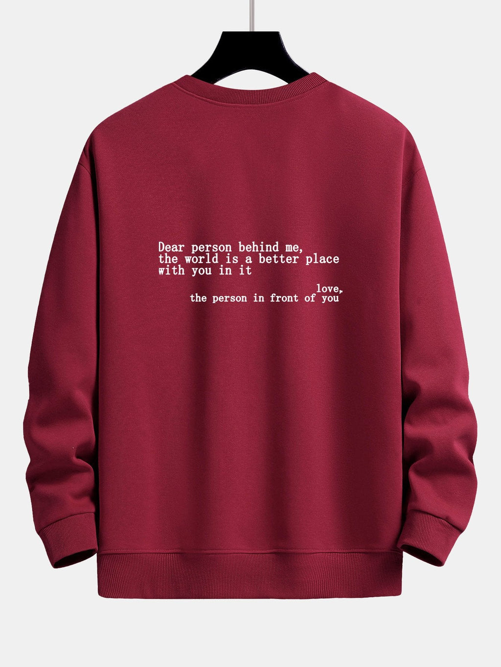 Slogan Print Relax Fit Sweatshirt