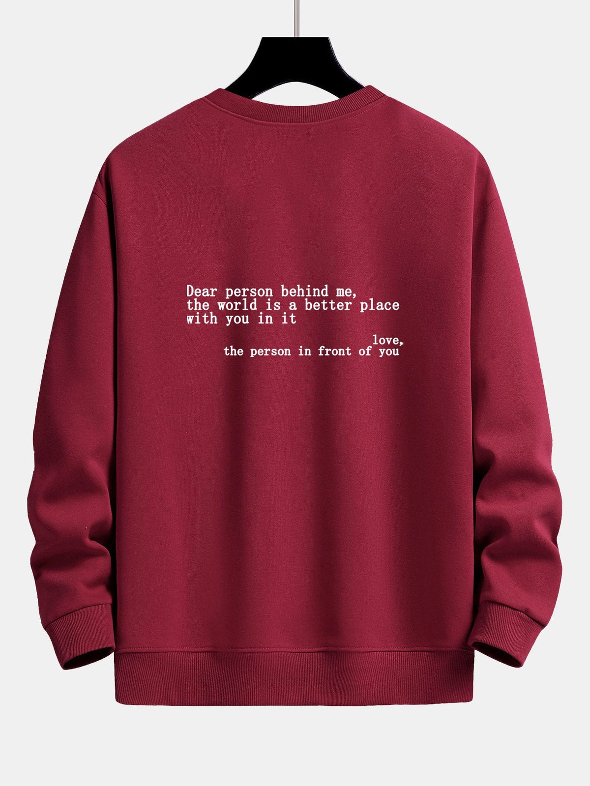 Slogan Print Relax Fit Sweatshirt
