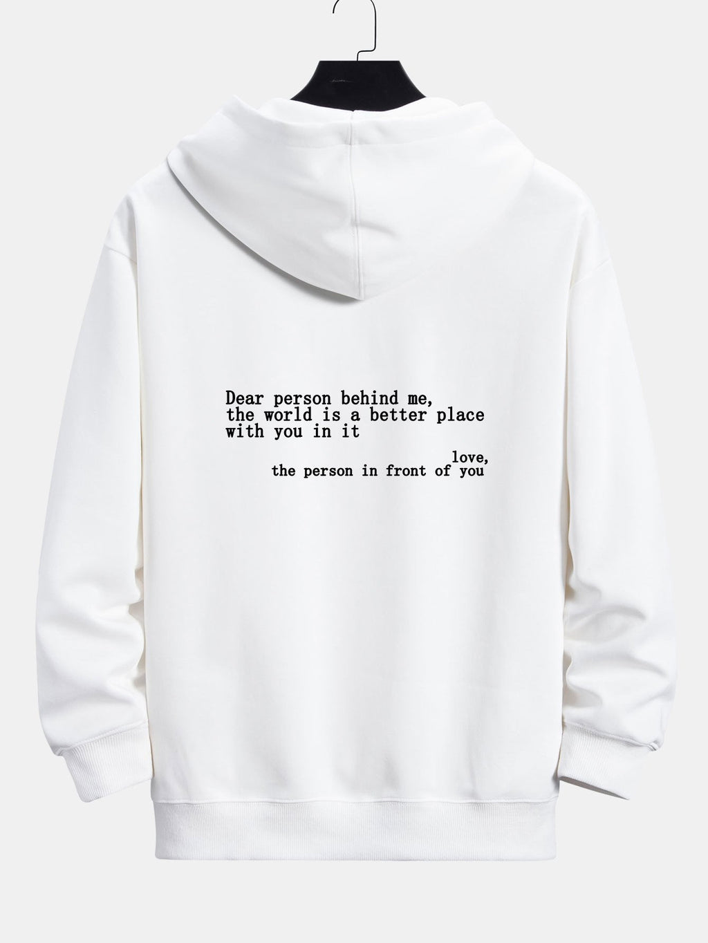 Slogan Print Relax Fit Hoodie