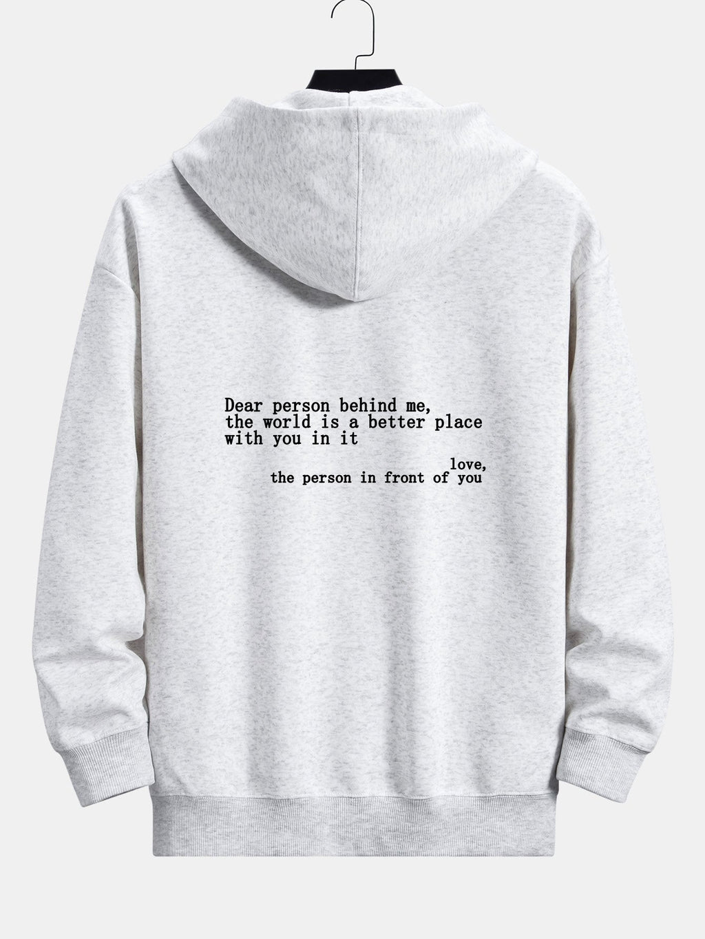 Slogan Print Relax Fit Hoodie