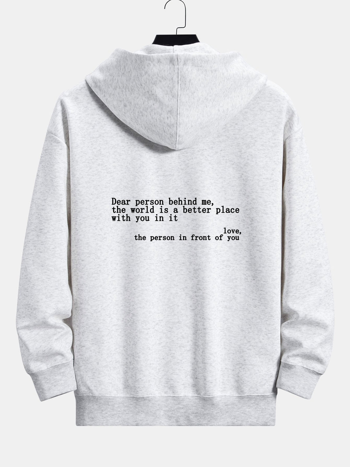 Slogan Print Relax Fit Hoodie