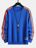 Contrast Webbing Crew Neck Sweatshirt