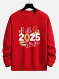 New Year 2025 Print Relax Fit Sweatshirt