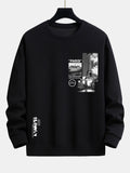 Paris Scenery Slogan Print Relax Fit Sweatshirt