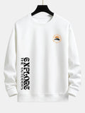 Mountain Slogan Print Relax Fit Sweatshirt