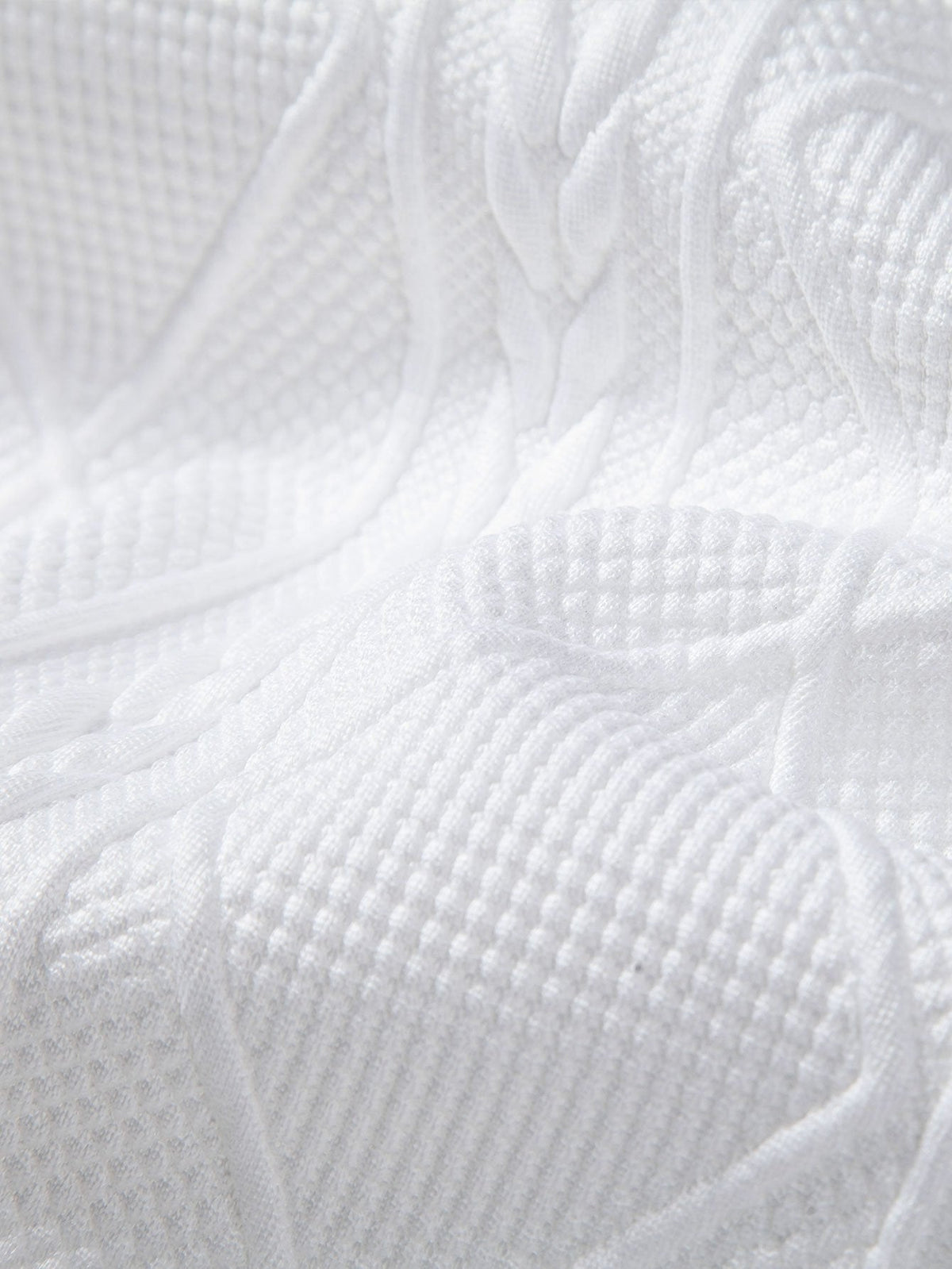 Relax Fit Geometric Jacquard Hoodie