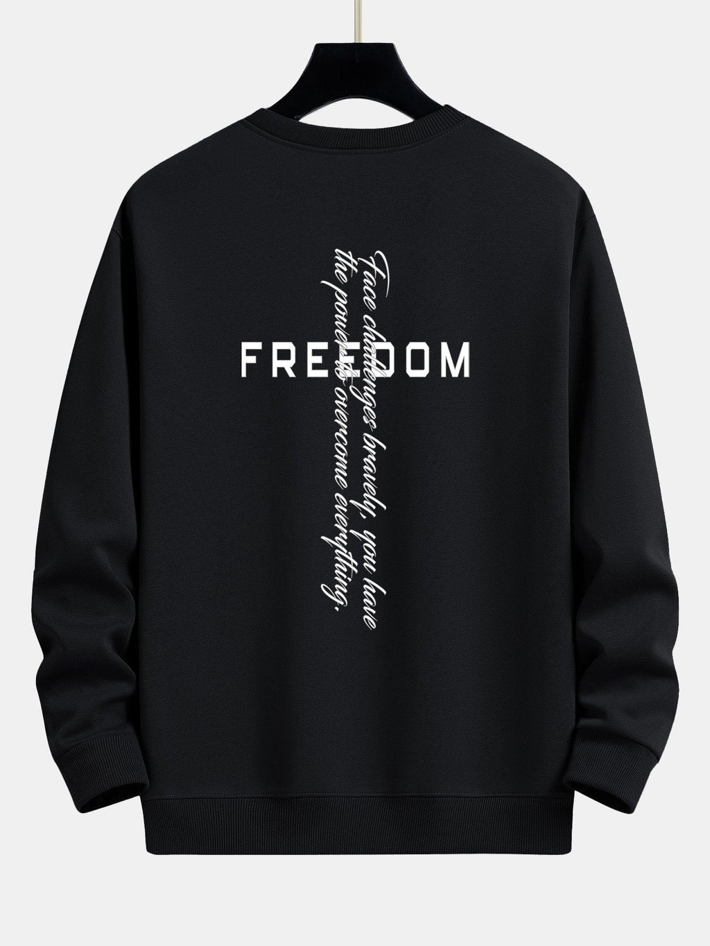 Freedom Slogan Print Relax Fit Sweatshirt