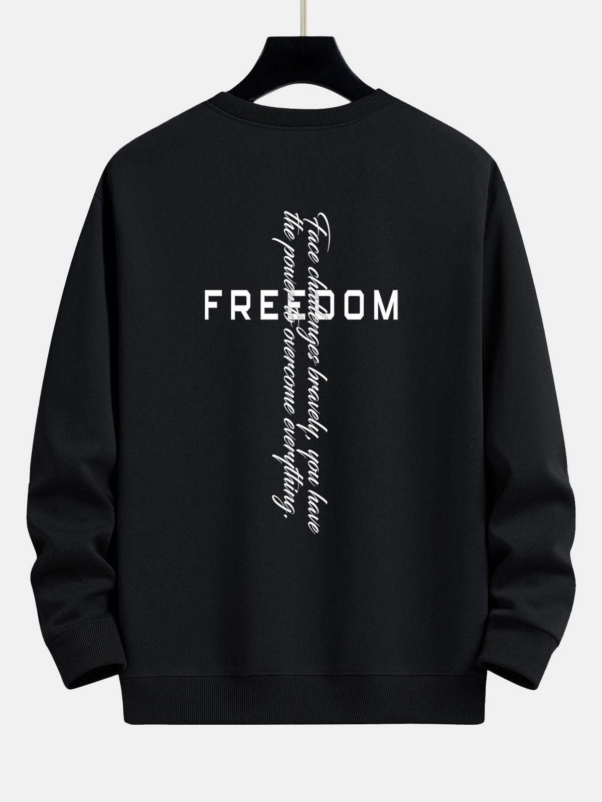 Freedom Slogan Print Relax Fit Sweatshirt