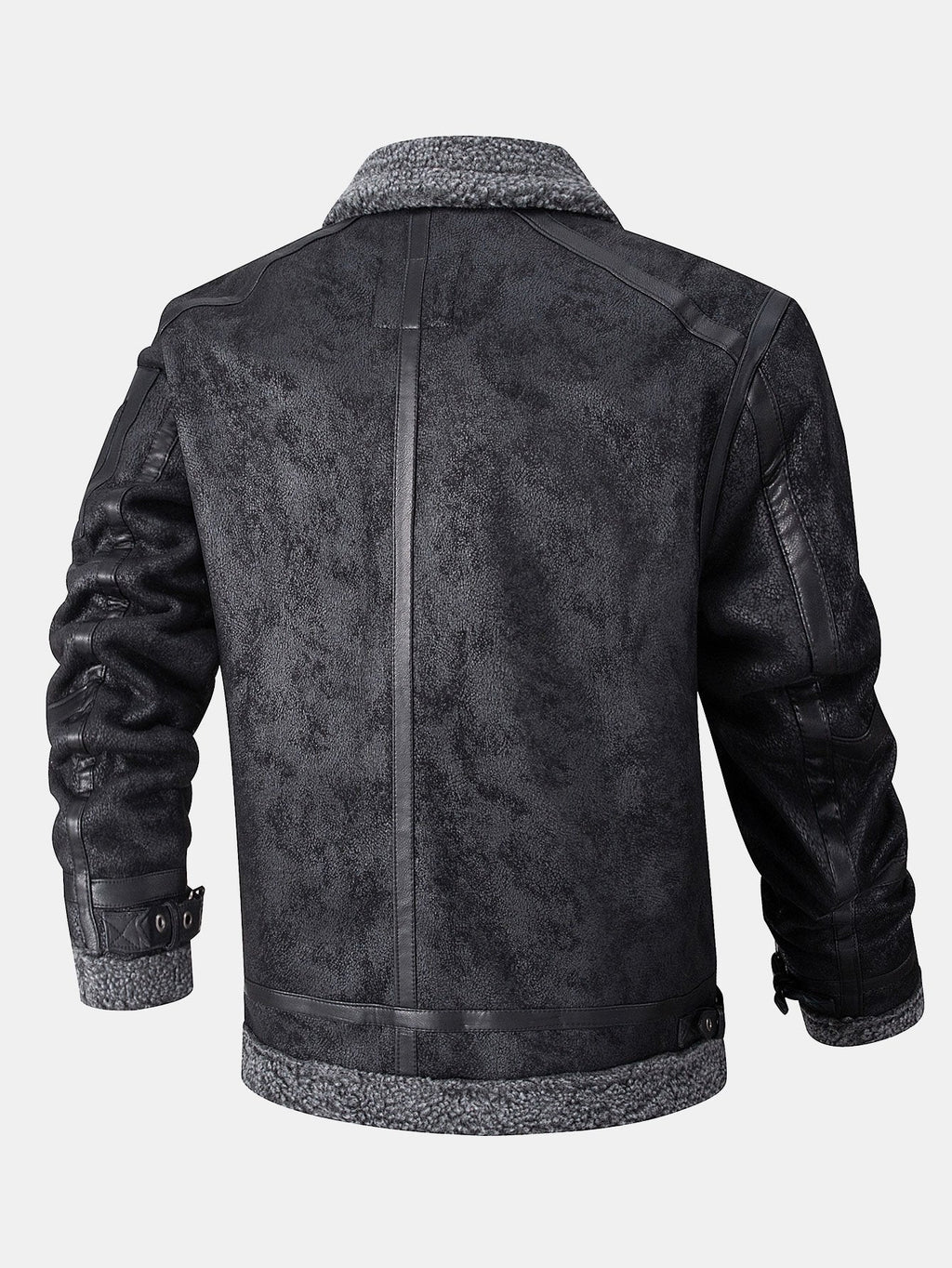 Faux Fur Lined Suede Jacket