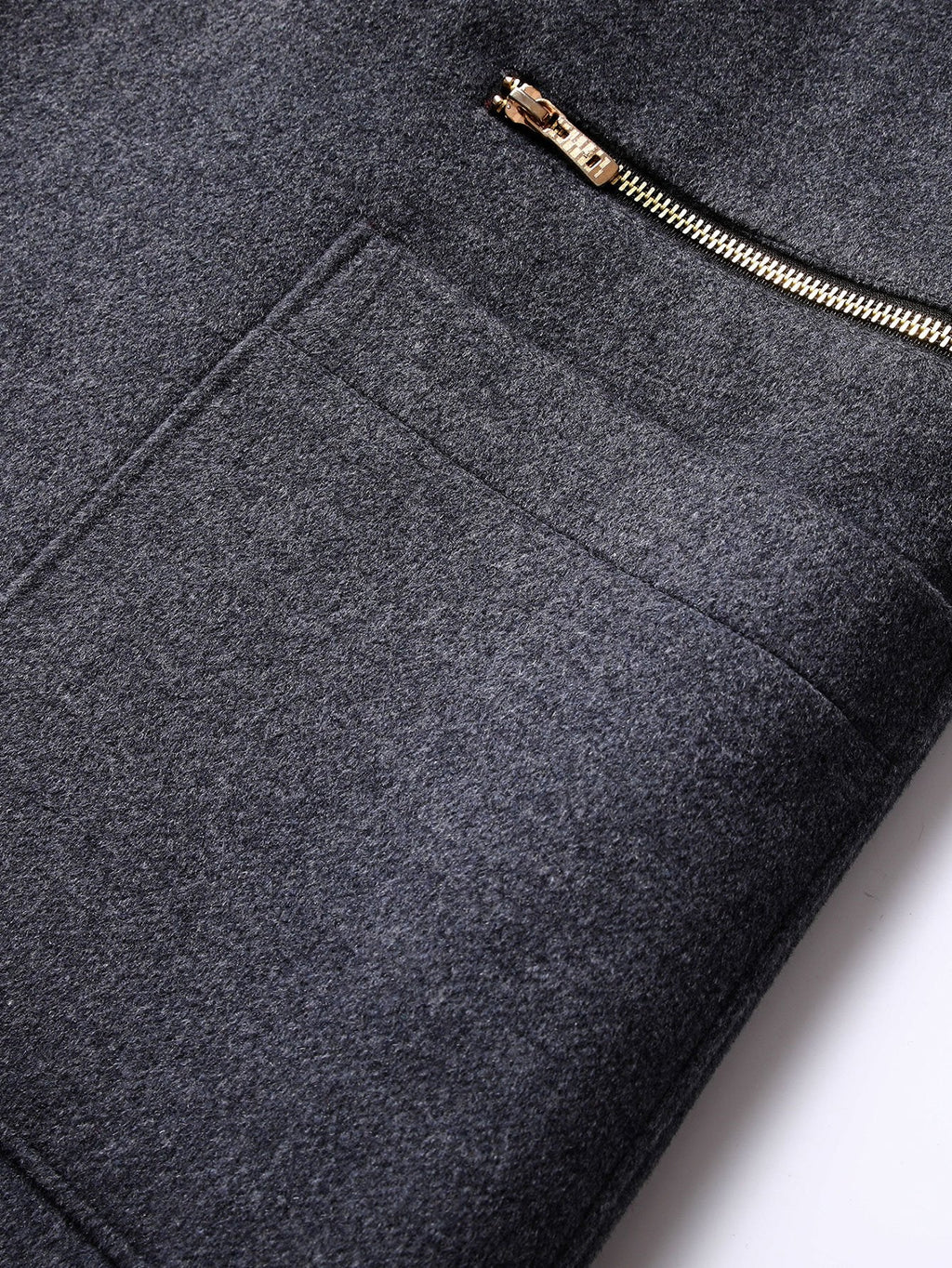 Long Line Wool Blended Overcoat