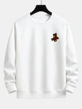 Teddy Bear Print Relax Fit Sweatshirt