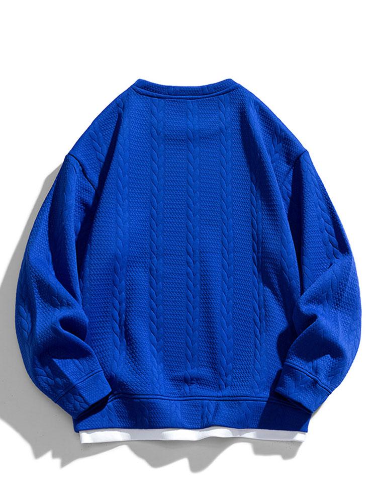 Relax Fit Wheat Jacquard Sweatshirt